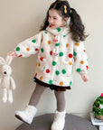 Baby Girl Jacket Cartoon Dinosaur Soft Lambswool Coat for 1-9 Years 5