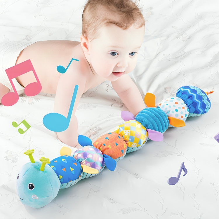 Baby Sensory Toy Musical Caterpillar Soft Plush Fabric for Infants 5