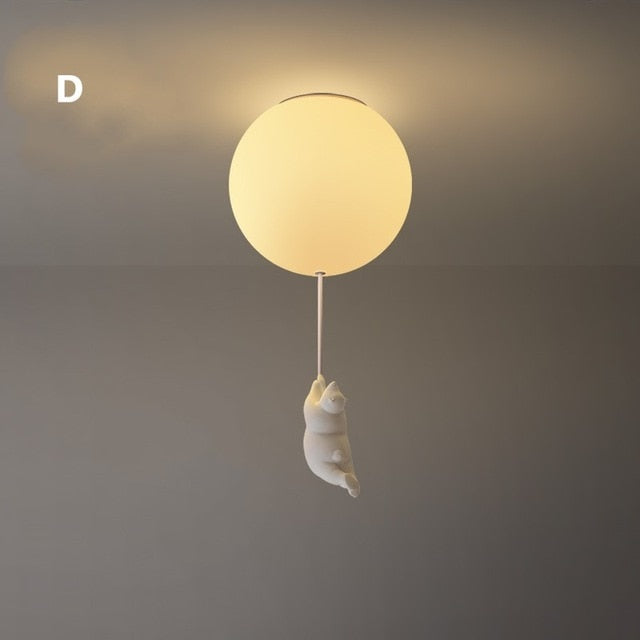 BalloonBear | Whimsical Playful LED Ceiling Light Fixture for Kids&#39; Rooms 10