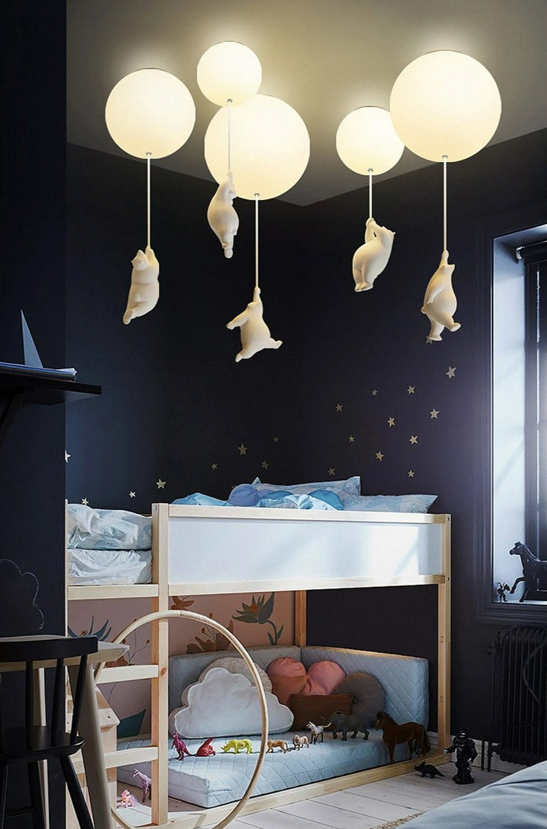 BalloonBear | Whimsical Playful LED Ceiling Light Fixture for Kids' Rooms 4