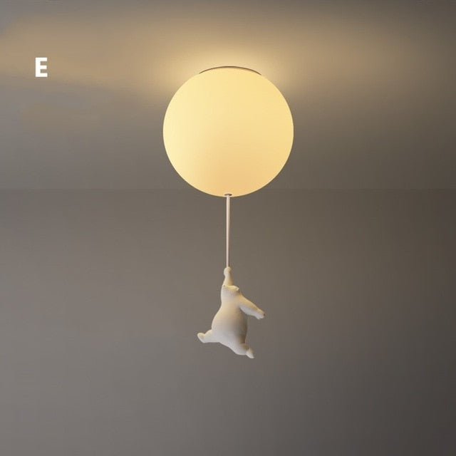 BalloonBear | Whimsical Playful LED Ceiling Light Fixture for Kids&#39; Rooms 9