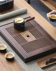 BambooCraft | Elegant Multi-Purpose Bamboo Tea Serving Tray with Drainage 1