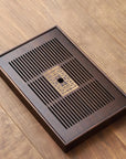 BambooCraft | Elegant Multi-Purpose Bamboo Tea Serving Tray with Drainage 6