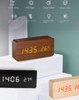 BambooGlow | Elegant Smart Wooden LED Alarm Clock for Bedroom 2