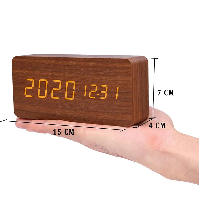 BambooGlow | Elegant Smart Wooden LED Alarm Clock for Bedroom 6