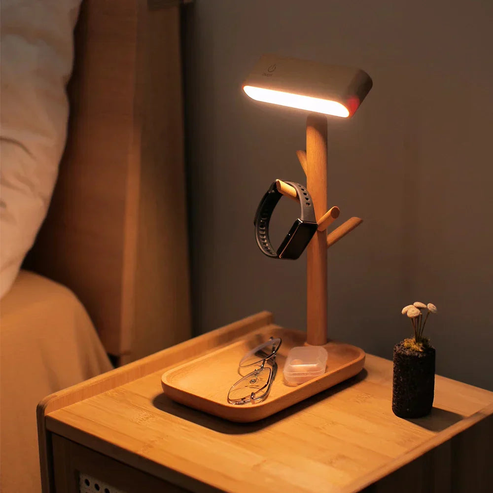 BambooGlow | Stylish Dimmable Table Lamp with Storage Space 1