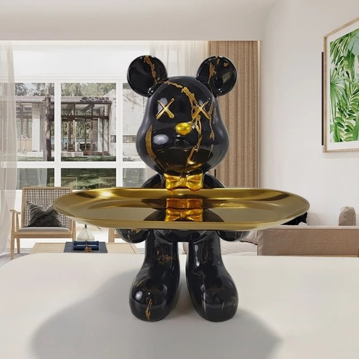 BearCraft - Bear Statue with Tray 0