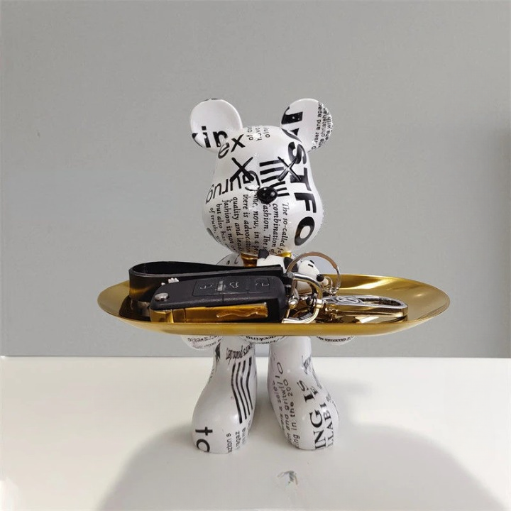 BearCraft - Bear Statue with Tray 6
