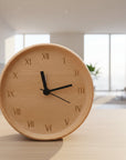 BeechWood Elegance | Minimalist Silent Alarm Clock for Home Décor 0