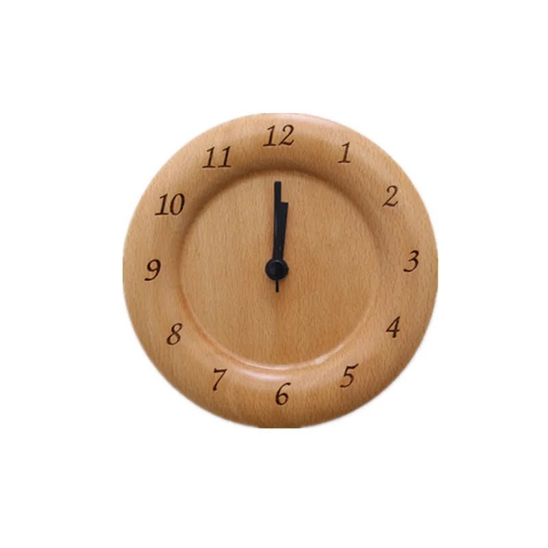 BeechWood Elegance | Minimalist Silent Alarm Clock for Home Décor 6