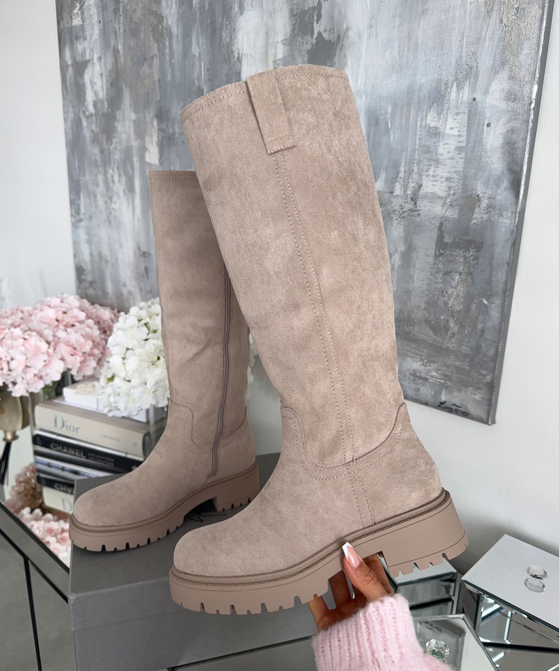 Beige Ankle Boots for Women with Cushioned Insole and Lined Interior – Comfortable Booties for Everyday Wear 2