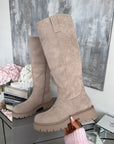 Beige Ankle Boots for Women with Cushioned Insole and Lined Interior – Comfortable Booties for Everyday Wear 2