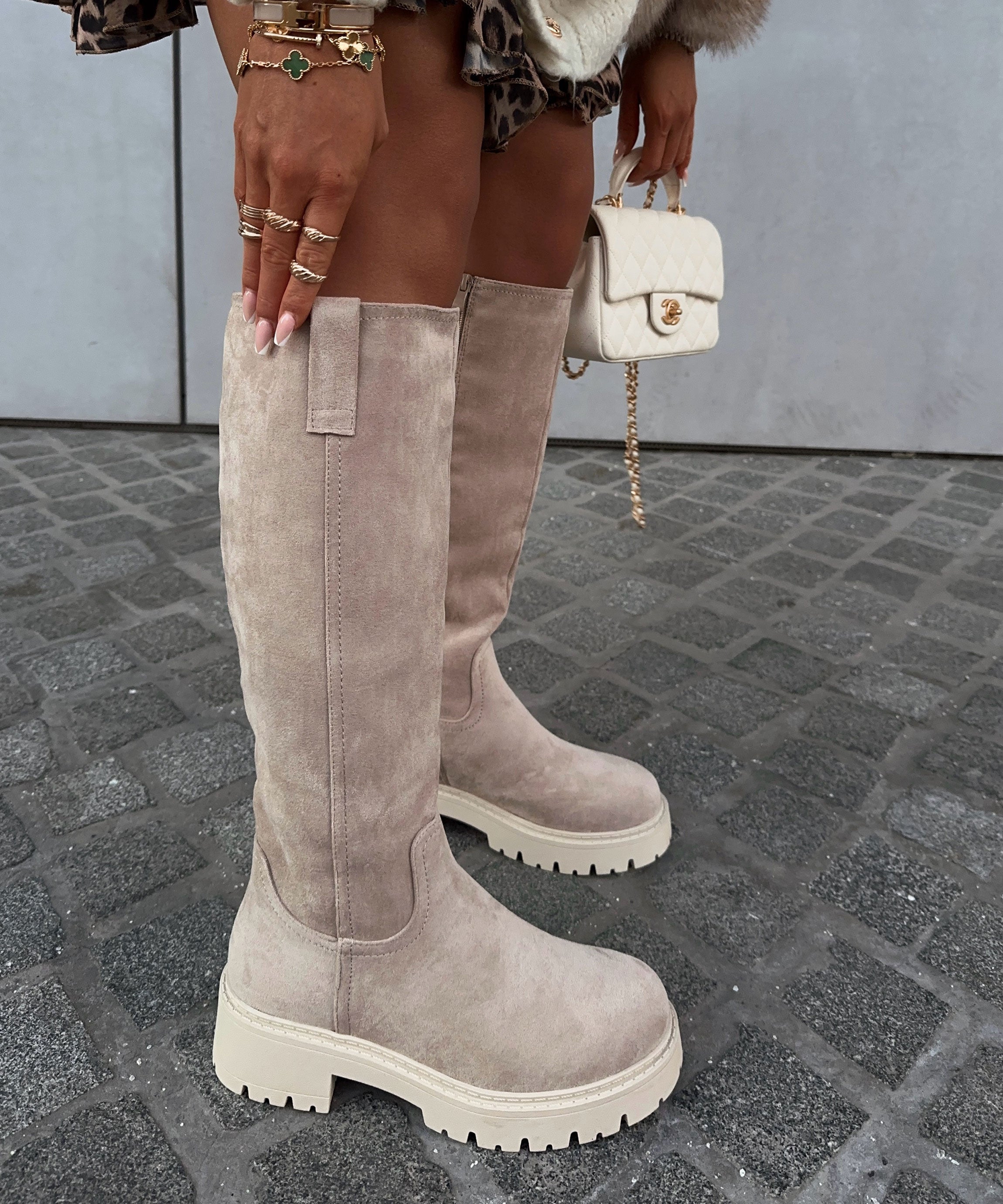 Beige Ankle Boots for Women with Cushioned Insole and Lined Interior – Comfortable Booties for Everyday Wear 3