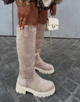 Beige Ankle Boots for Women with Cushioned Insole and Lined Interior – Comfortable Booties for Everyday Wear 3