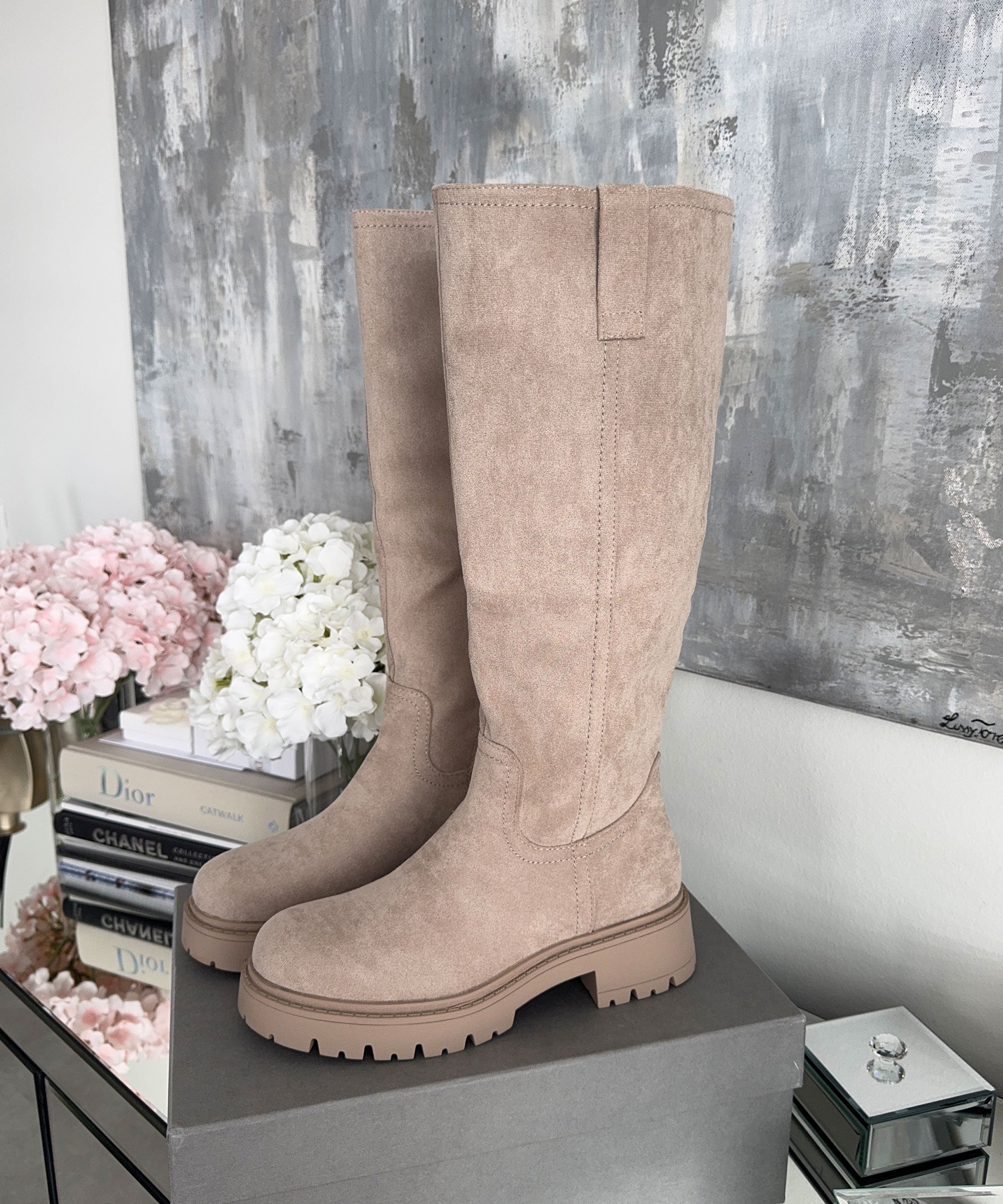 Beige Ankle Boots for Women with Cushioned Insole and Lined Interior – Comfortable Booties for Everyday Wear 4