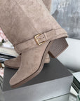 Beige Knee High Boots for Women - Stylish and Comfortable Design for Casual or Formal Wear 3