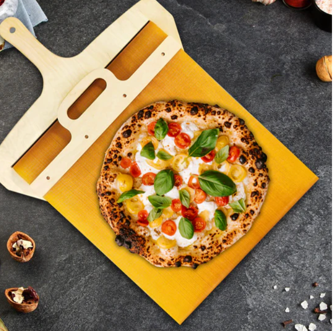 BirchCraft | Premium Lightweight Wooden Pizza Peel with Sliding Mechanism 3