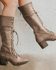 Black Knee High Boots for Women – Stylish Chunky Heel Lace-Up Long Boots in High-Quality PU Leather 3