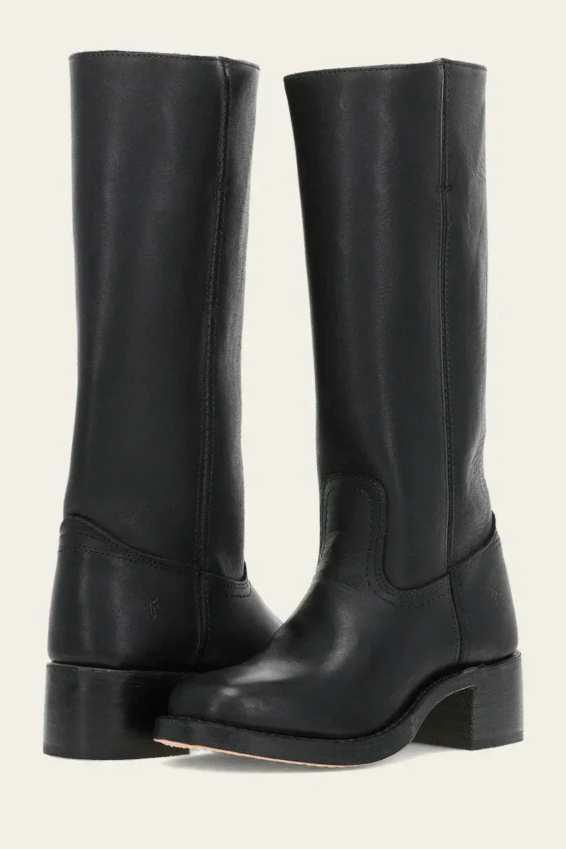 Black Leather Ladies Boots for Women – Elegant Slim Fit with Comfortable Sole 9