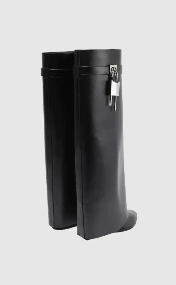 Black Vegan Leather Knee High Boots for Women – Elegant, Comfortable Fashion Footwear 5