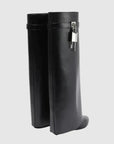 Black Vegan Leather Knee High Boots for Women – Elegant, Comfortable Fashion Footwear 5