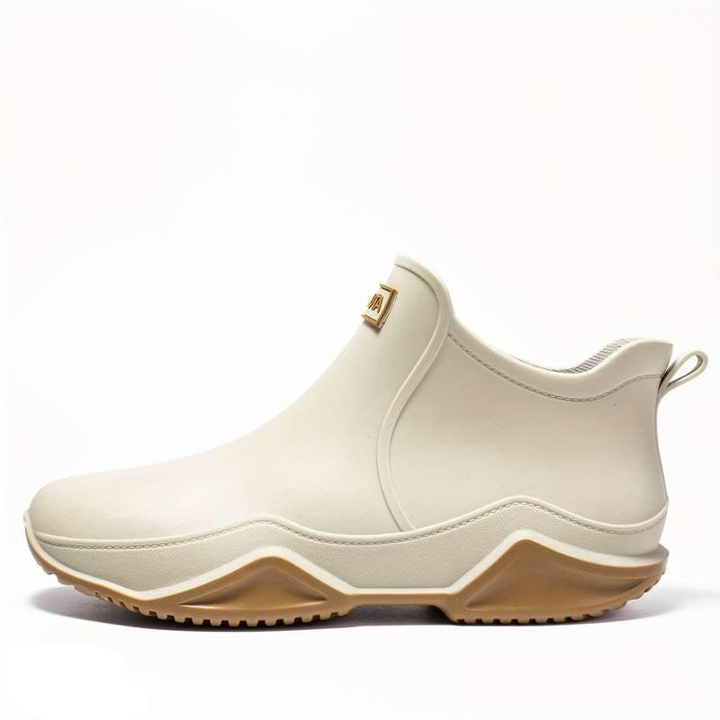 Black Waterproof Ankle Boots for Women - Trendy Orthopedic Rubber Boots with Comfort Support 0