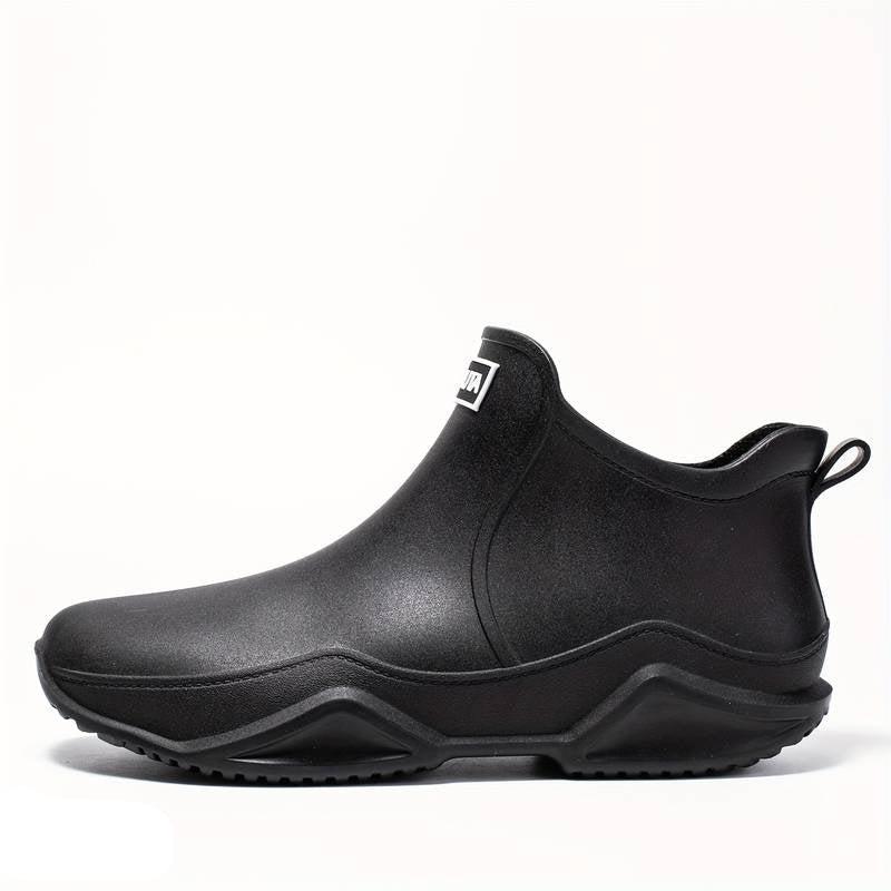 Black Waterproof Ankle Boots for Women - Trendy Orthopedic Rubber Boots with Comfort Support 3