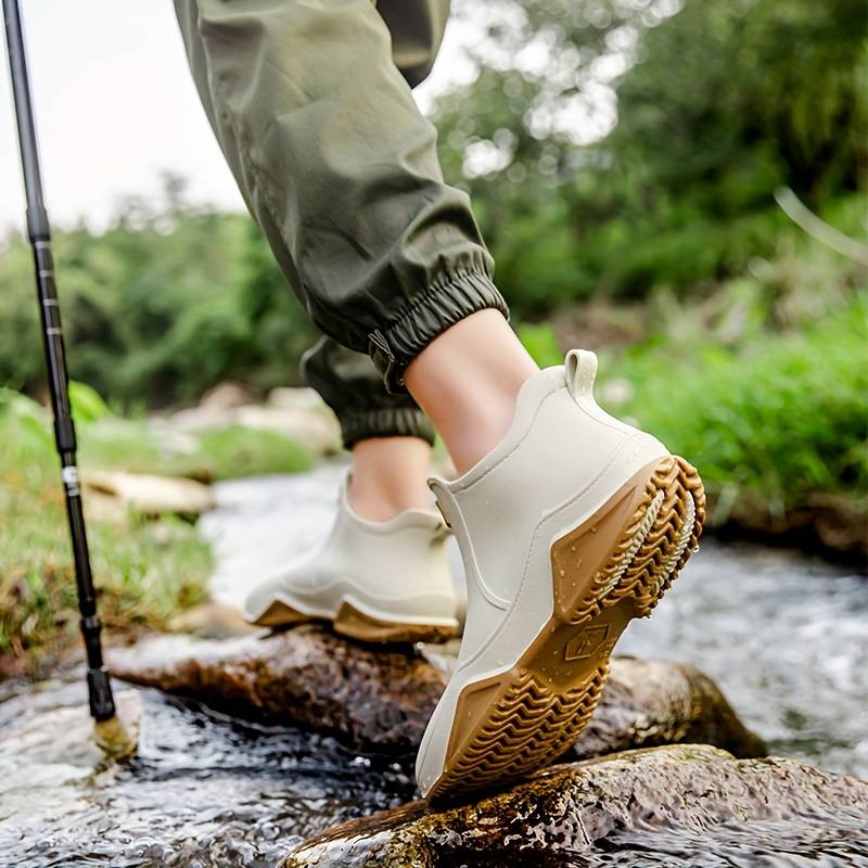 Black Waterproof Ankle Boots for Women - Trendy Orthopedic Rubber Boots with Comfort Support 6
