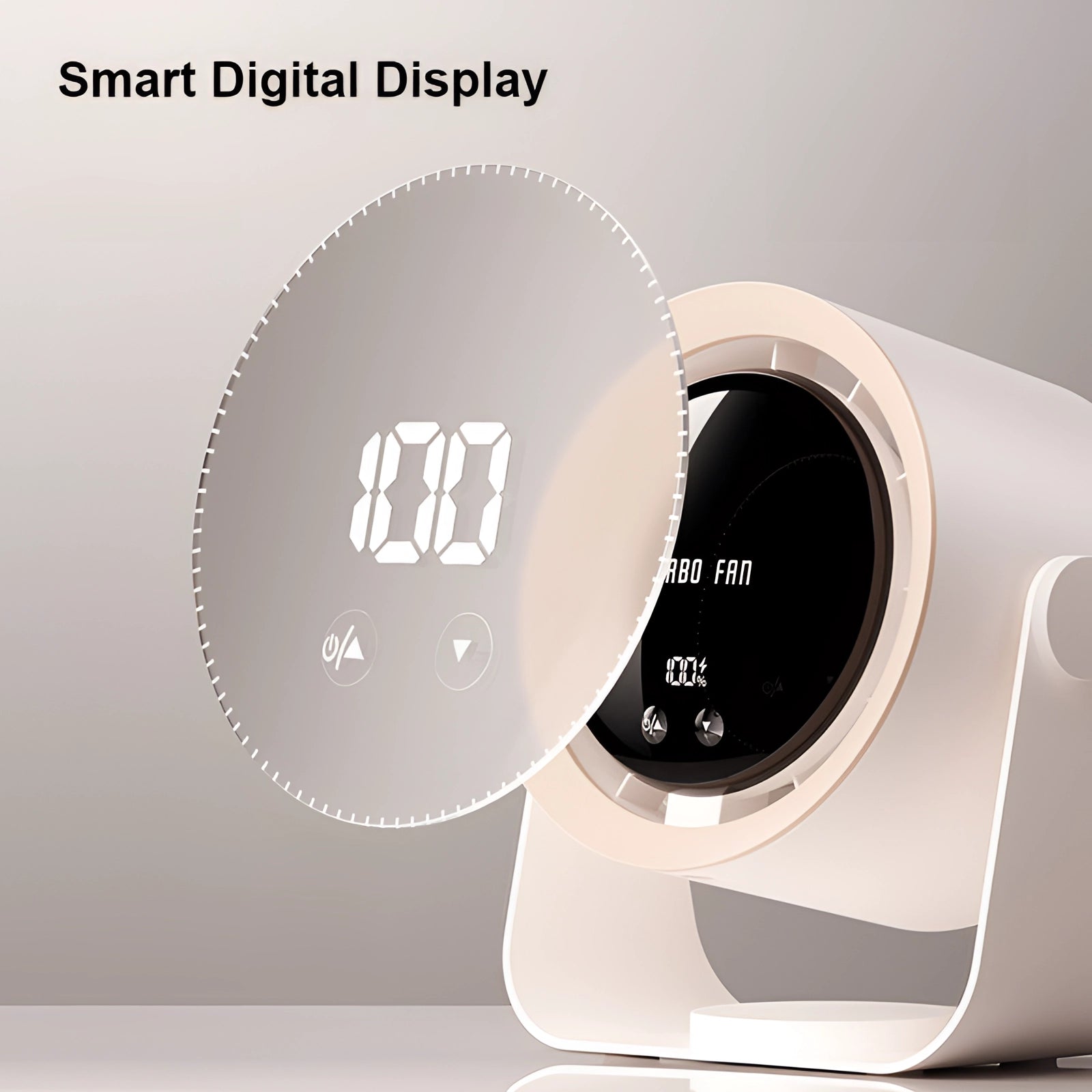 Bladeless Turbo Fan with LED Display – Compact and Quiet Cooling Solution for Home Use 2