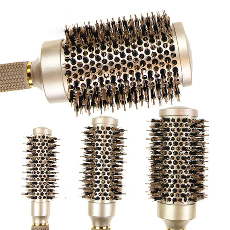 BlowOut Pro - Ionic Boar Bristle Round Hairbrush Set for Salon-Quality Styling 2