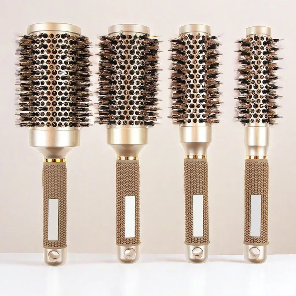BlowOut Pro - Ionic Boar Bristle Round Hairbrush Set for Salon-Quality Styling 4