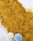 BlushGauze | Elegant Pleated Cotton Cheesecloth Table Runner Set of 10 10