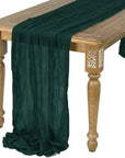 BlushGauze | Elegant Pleated Cotton Cheesecloth Table Runner Set of 10 13