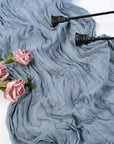 BlushGauze | Elegant Pleated Cotton Cheesecloth Table Runner Set of 10 21