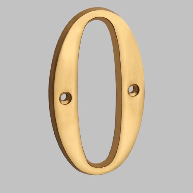 BrassHaus | Solid Brass Modern House Numbers 0