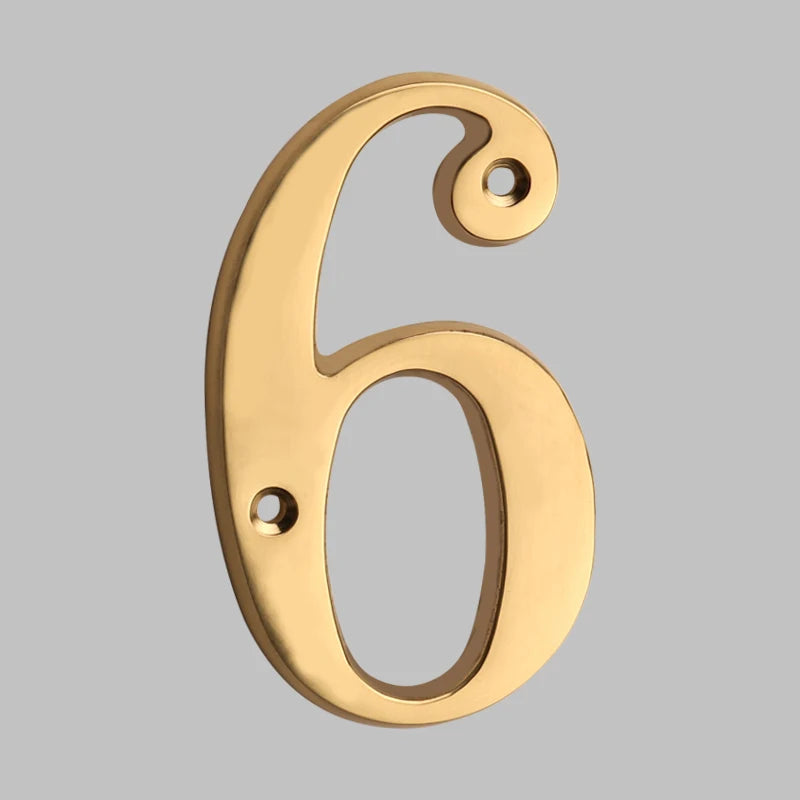 BrassHaus | Solid Brass Modern House Numbers 1