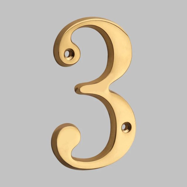 BrassHaus | Solid Brass Modern House Numbers 10