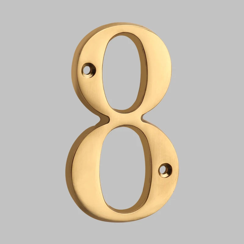 BrassHaus | Solid Brass Modern House Numbers 3