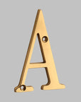 BrassHaus | Solid Brass Modern House Numbers 5
