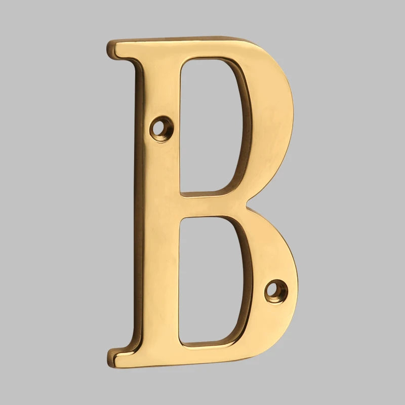 BrassHaus | Solid Brass Modern House Numbers 6