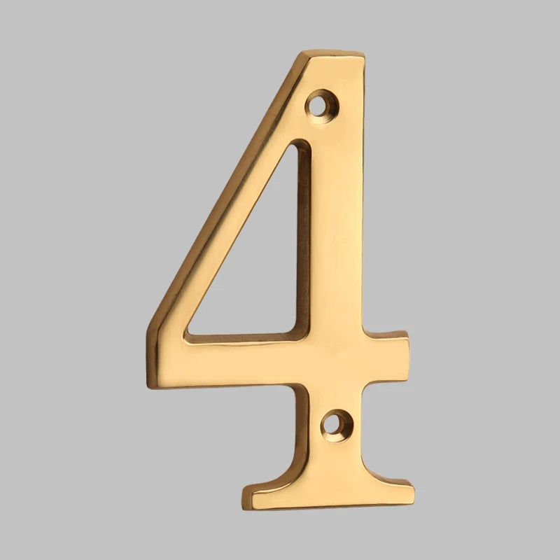 BrassHaus | Solid Brass Modern House Numbers 9