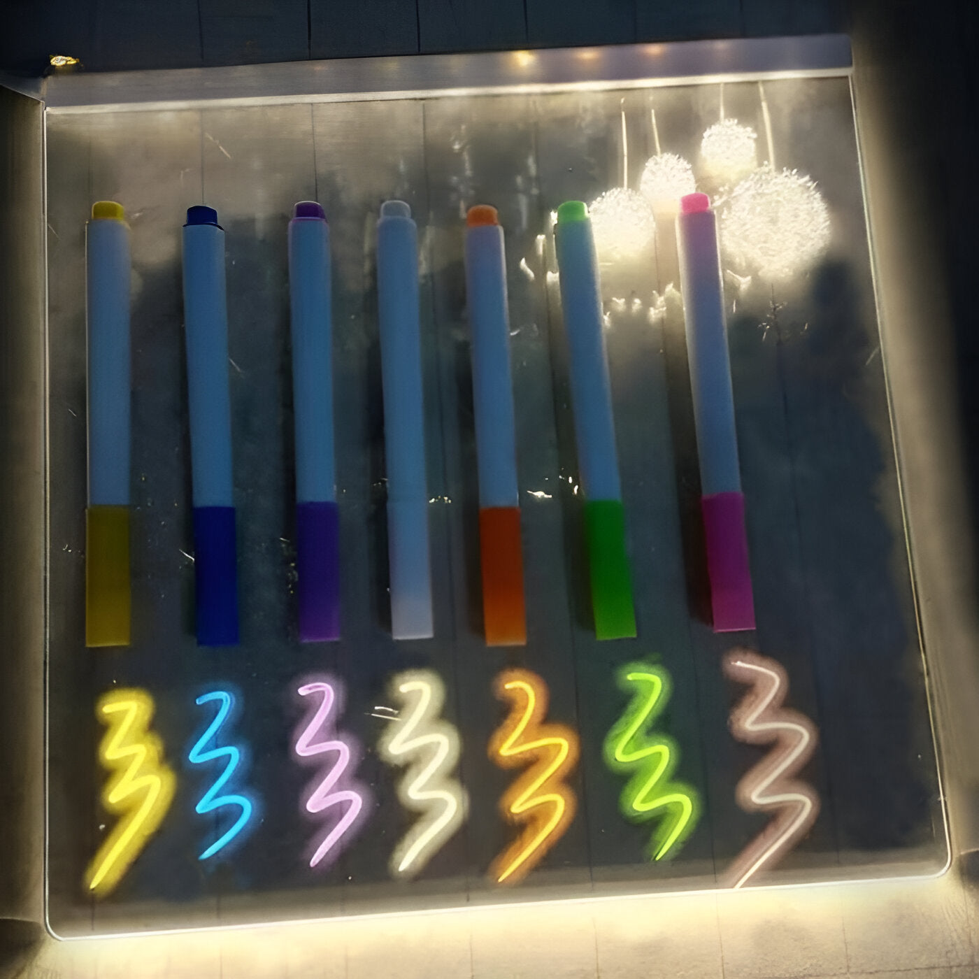 BrightScribe | Illuminated Memo Board with 7-Color Marker for Home & Office 2