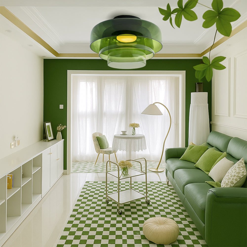 Brilora | Modern Scandinavian Bauhaus Glass Layered Pendant Lamp 7