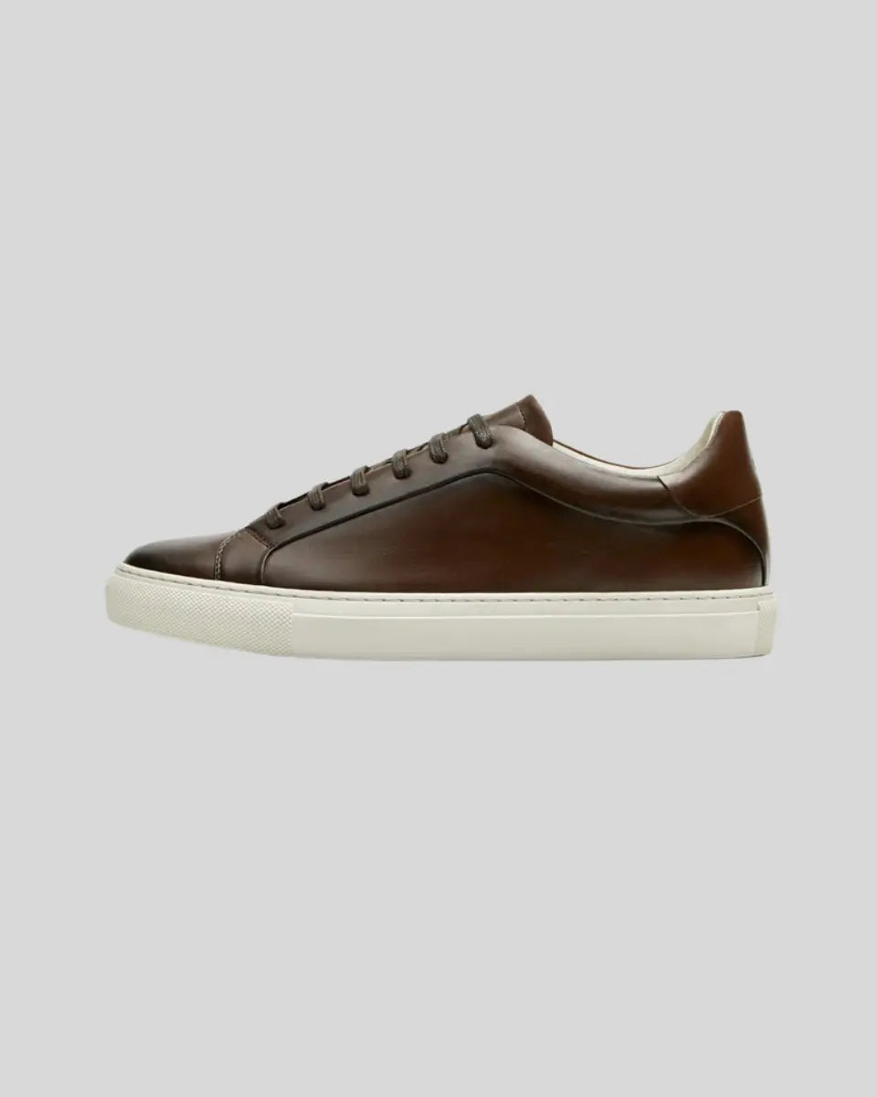 Ethan | Elegant Brown Leather Oxford Sneakers 1