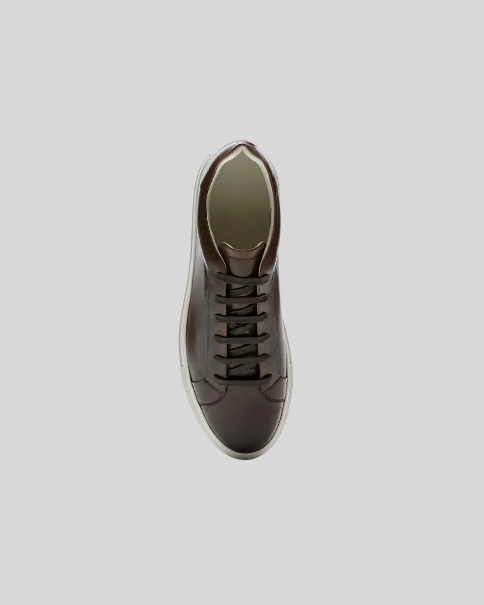 Ethan | Elegant Brown Leather Oxford Sneakers 3