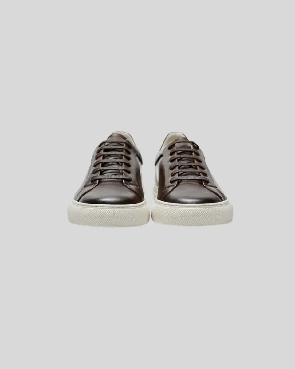 Ethan | Elegant Brown Leather Oxford Sneakers 2
