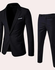 Mart - Men's Black Suit Set with Tailored Blazer & Pants for Weddings-2