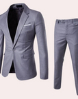 Mart - Men's Black Suit Set with Tailored Blazer & Pants for Weddings-3