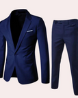 Mart - Men's Black Suit Set with Tailored Blazer & Pants for Weddings-4