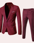 Mart - Men's Black Suit Set with Tailored Blazer & Pants for Weddings-5